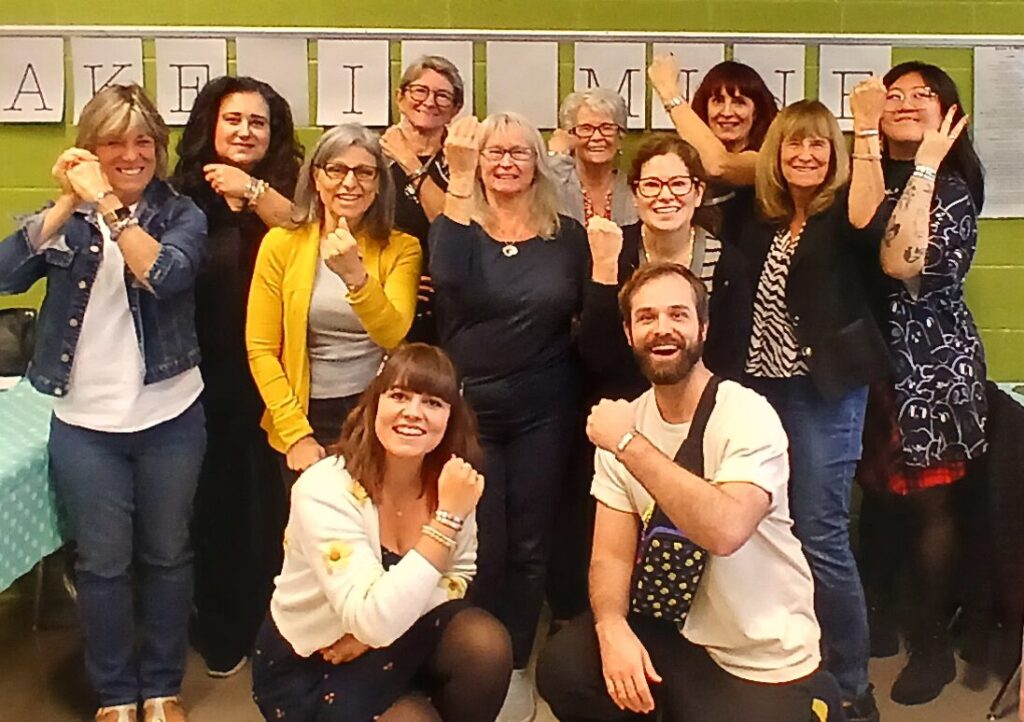 Make It Mine team building workshop group creating personalized bracelets